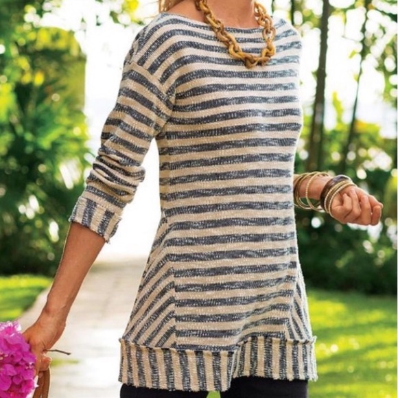 Soft Surroundings Sweaters - Soft Surroundings Marina Pullover Black
And Beige